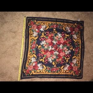 Kathie Lee 100% Silk Flower Scarf